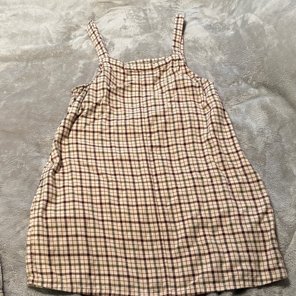 American Eagle Outfitters Plaid Top in Brown and Cream